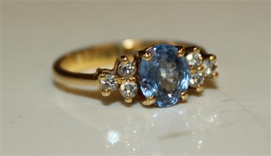 Gem set gold dress ring